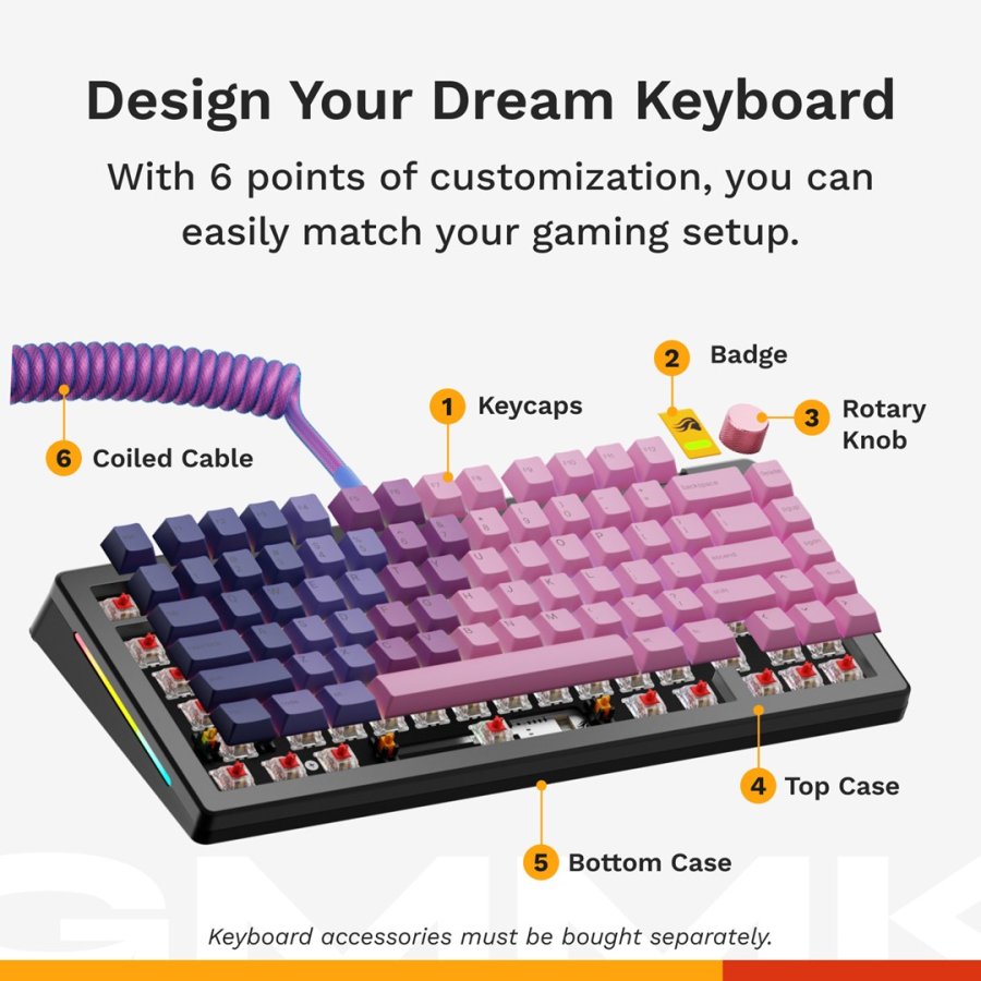 Glorious Gaming GMMK 3 PRO HE 75% Prebuilt tastatur Spil USB QWERTY US engelsk Sort #11