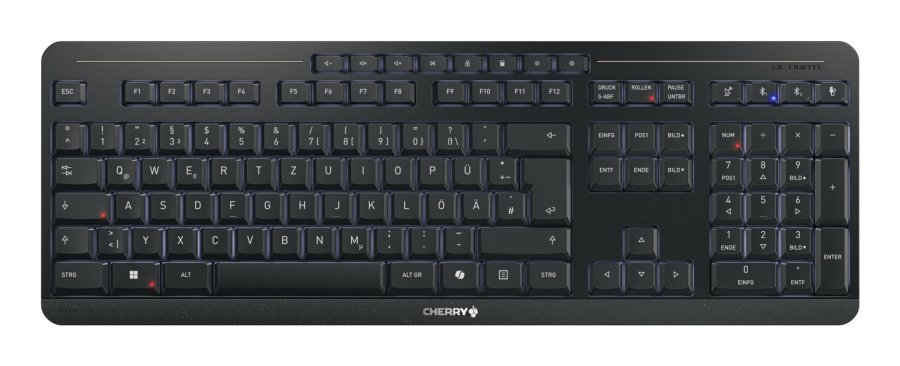 CHERRY Stream keyboard ultimate tastatur Hjemme/kontor USB + RF Wireless + Bluetooth QWERTZ Tysk Sort #1