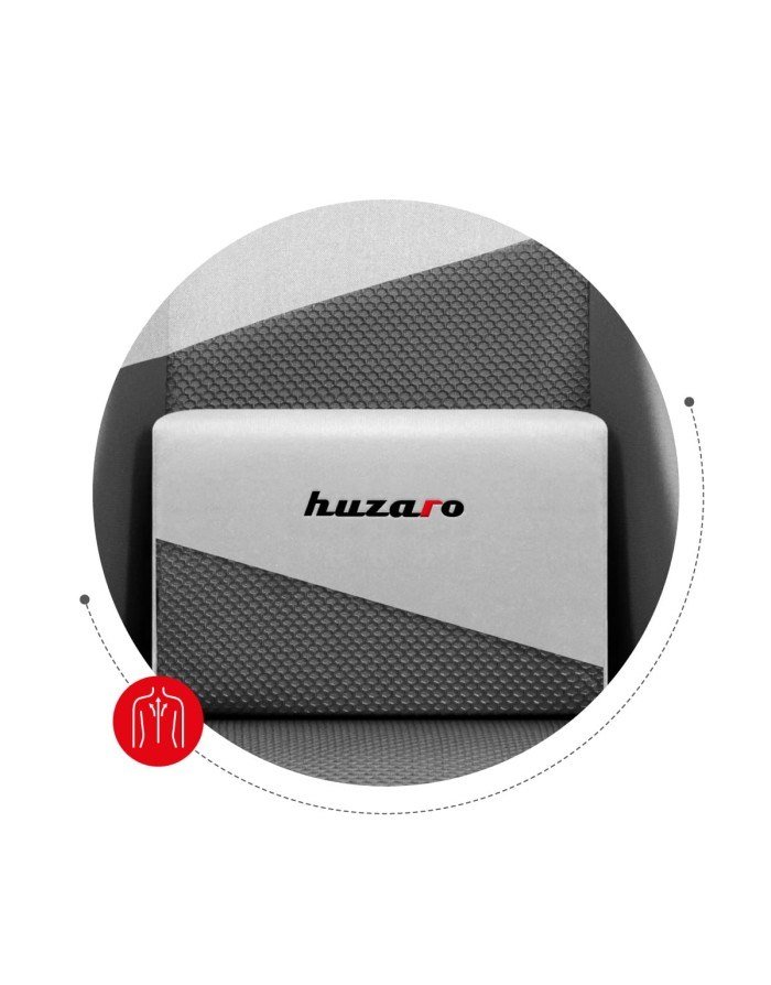Huzaro Force 6.2 PC gamingstol Spand (vugge) sde Gr, Hvid #13