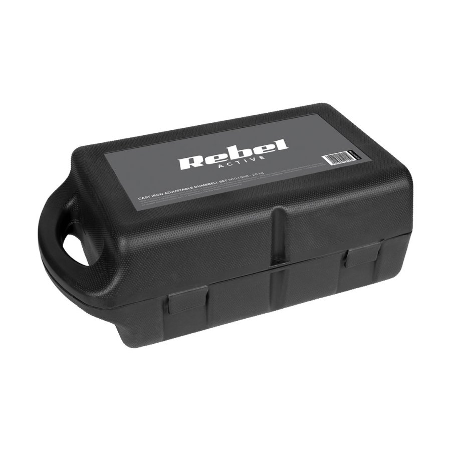 REBEL ACTIVE Justerbare h�ndv�gte i kuffert 20 kg med stang #6