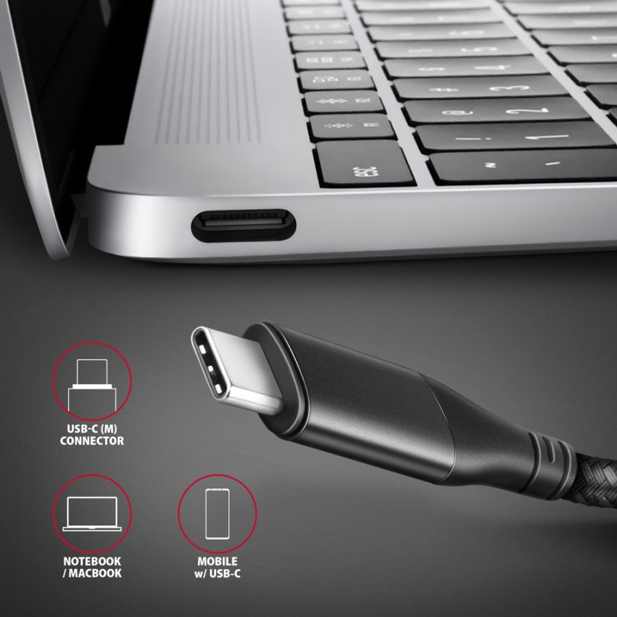 Axagon RVC-HI2M videokabel adapter 0,25 m USB Type-C HDMI Sort #9