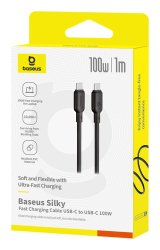 Baseus Silky arj Kablo TYPE-C-C 1m-Syh USB-kabel USB C Sort #5