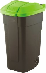 Curver 214125 skraldespand 110 L Rektangulr Plast Sort, Grn #1