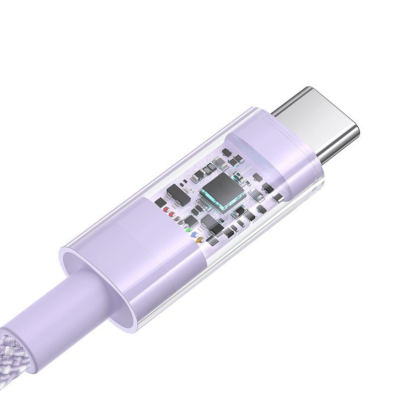 Baseus Gem USB A til USB C hurtigopladningskabel 1 m 100 W Lilla #3