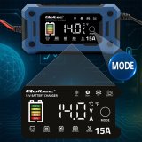 Qoltec 52496 Oplader 12V 15A | Ensretter med reparationsfunktion og opretholdelse af str�mforsyning under batteriudskiftning | til AGM GEL LiFePO4 | LCD #4