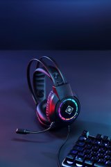 Deltaco Gaming DH220 USB Stereo Gaming Headset, RGB, Black #11