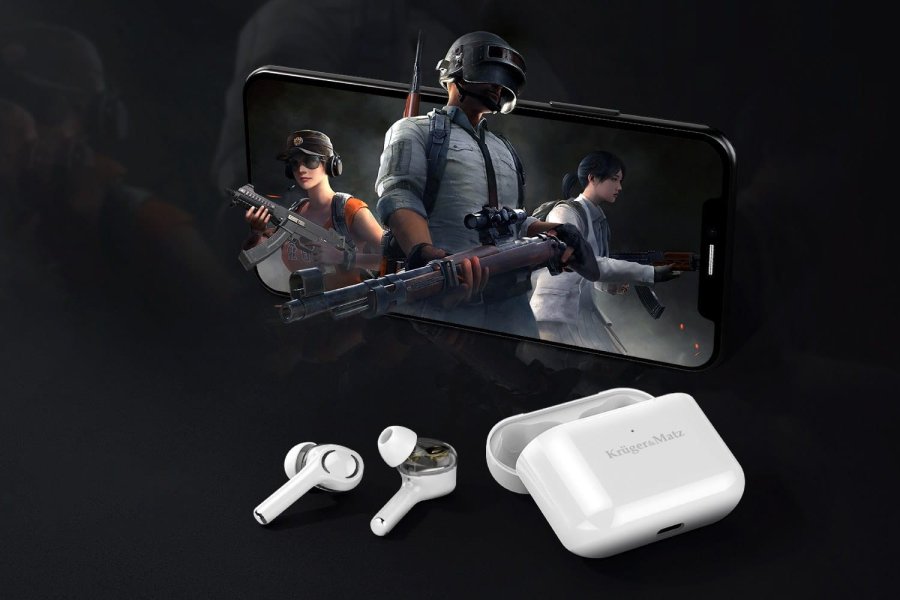 Krger&Matz M4 PRO Headset Trdls I rerne Opkald/Musik/Sport/Hverdag Bluetooth Hvid #15