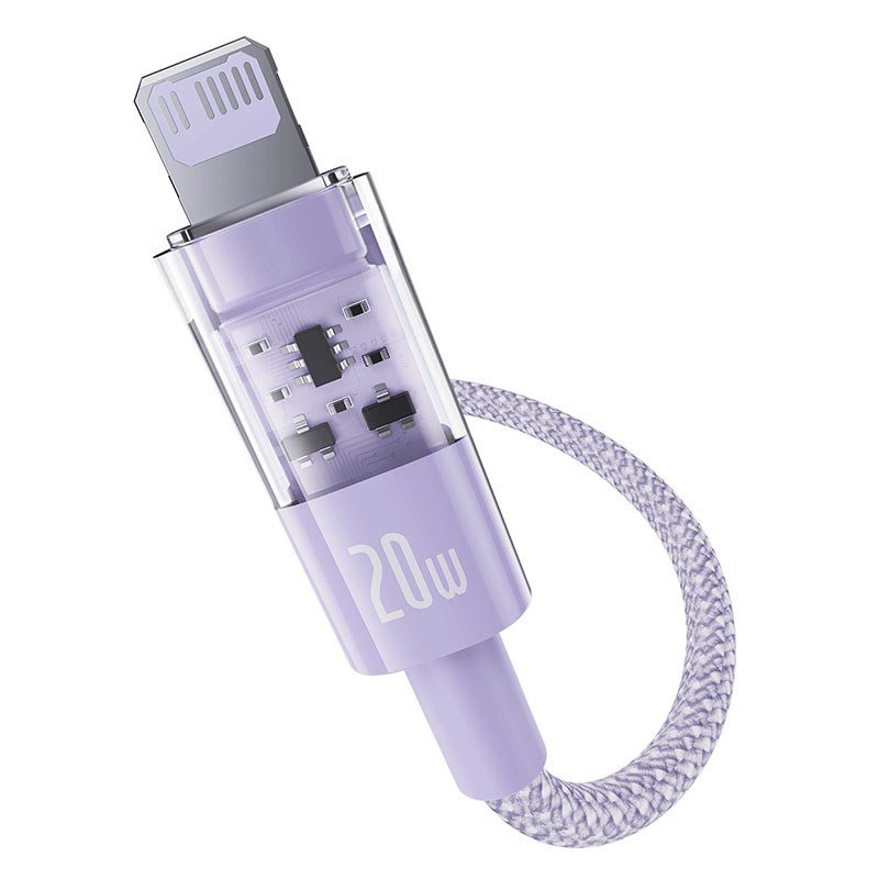 Baseus Gem USB-C til iP hurtigopladningskabel 1 m 20 W Lilla #2