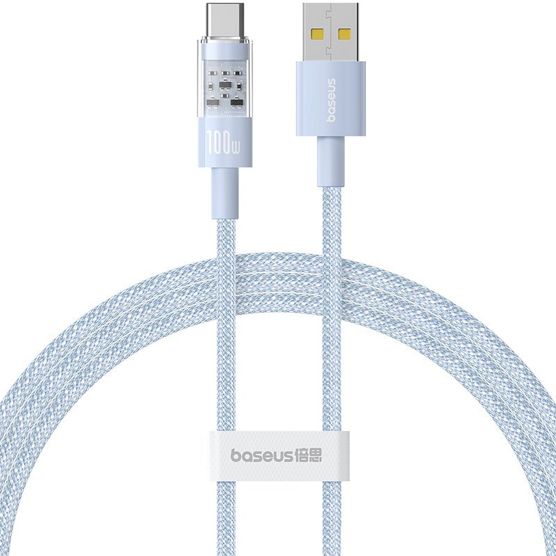 Baseus Gem USB A til USB C hurtigopladningskabel 1 m 100 W Bl #1