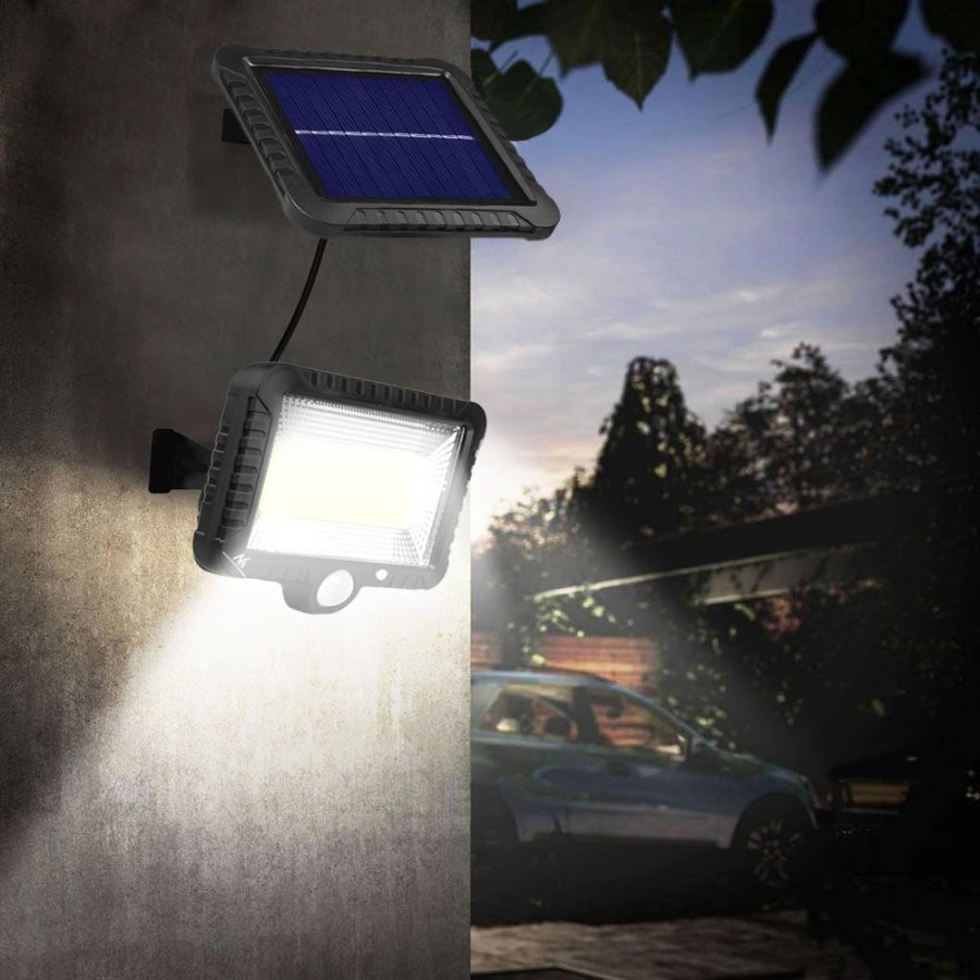 Solar LED projektr med bevgelsesdetektor Maclean Energy IP44, 5W, 400lm, 6000K kold hvid, lithium batteri 1300 mAh, 5.5V DC MCE438 #2