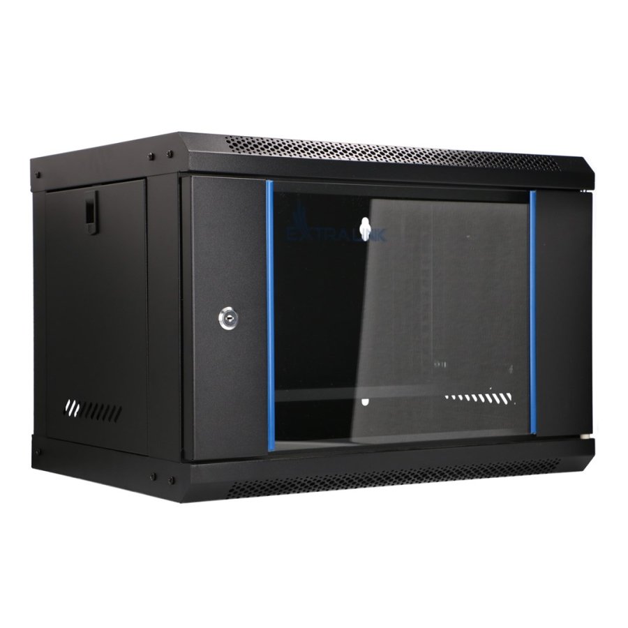 Extralink LITE 6U 530X400 WALL-MOUNTED RACKMOUNT CABINET BLACK Fritst�ende/v�g-/gulvmonteret stativ Sort #7