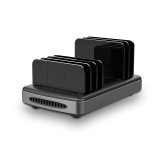Lindy 73436 ladestation organisator Fritstende Aluminium, Plast Sort, Gr #3