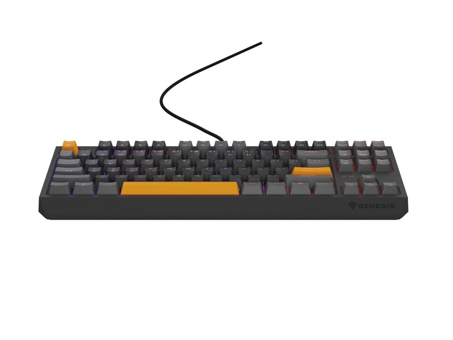 GENESIS Thor 230 TKL tastatur Spil USB + RF Wireless + Bluetooth QWERTY Sort, Gr, Orange #7