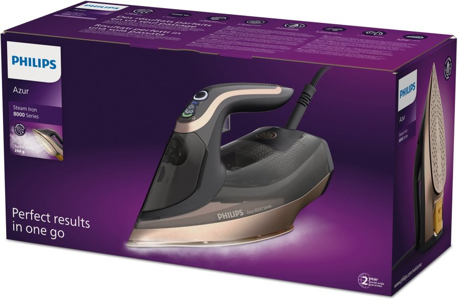 Philips DST8041/80 strygejern Dampstrygejern SteamGlide Elite-strygesl 3000 W Sort #2