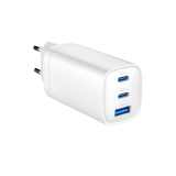 Gembird TA-UC-PDQC65-01-W 3-ports 65 W GaN USB PowerDelivery hurtigoplader, hvid #1