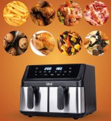 IDEAL fritéza bez tuku, dvojitá horizontální 9l, 8 funkcí - včetně sušení potravin #4