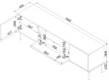 Cama RTV-skab EF + pejs sort TRESSE 180x40x54.5 mat grn #3