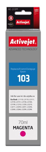Activejet AE-103M blk (erstatning Epson 103 C13T00S34A; Supreme; 70 ml; lilla) #1