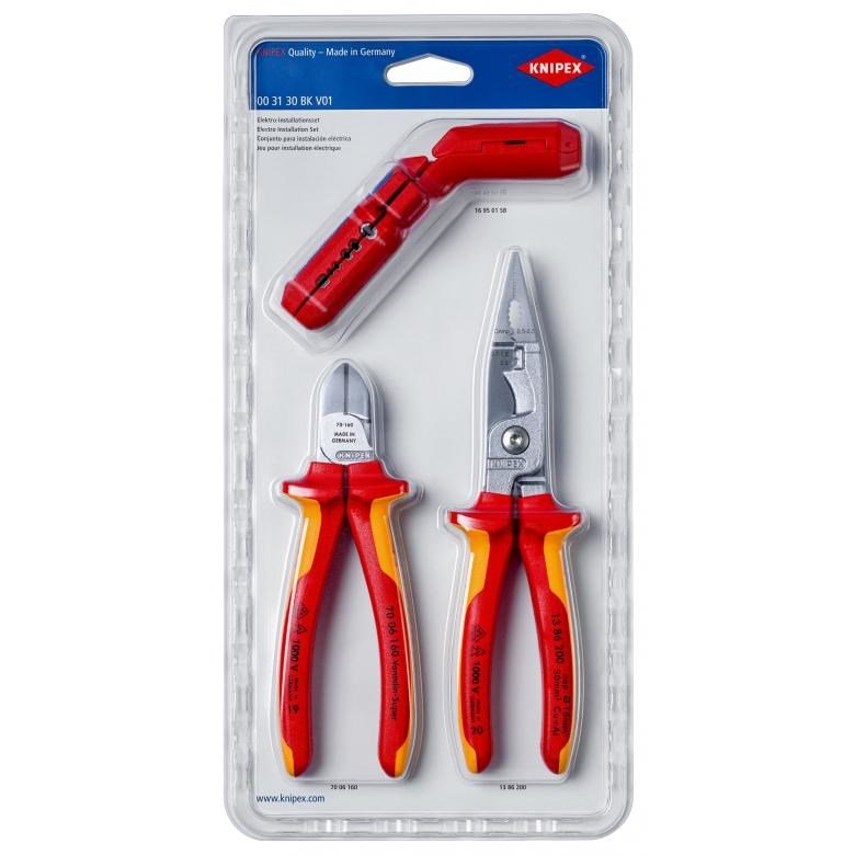 Knipex 00 31 30 BK V01 mekaniske v�rkt�jss�t 3 v�rkt�jer #1