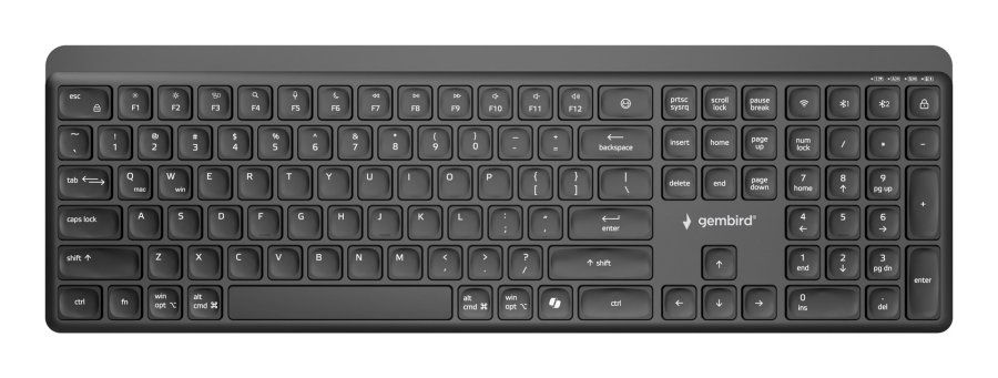 Gembird KB-WPS-03 tastatur Kontor RF tr�dl�s + Bluetooth QWERTY US International Sort #1