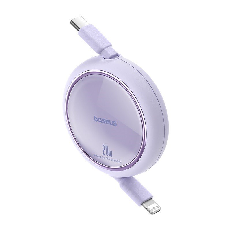 Baseus Free2Pull Udvideligt USB C til iP Ligtning hurtigopladningskabel 1 m 20 W Lilla #3