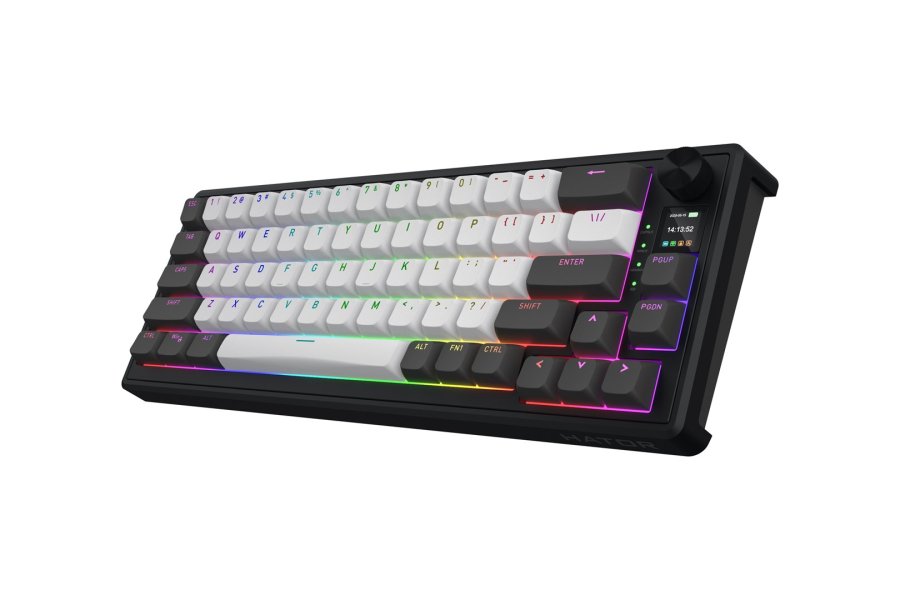 HATOR Skyfall Pro Wireless 65 tastatur Spil USB + RF Wireless + Bluetooth QWERTY US engelsk Sort, Gr� #3