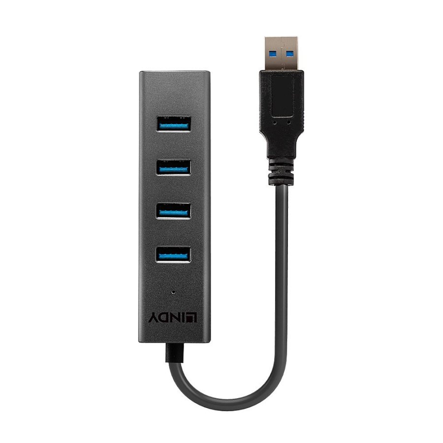 Lindy 43324 interface hub USB 3.2 Gen 1 (3.1 Gen 1) Type-A 5000 Mbit/s Sort #3