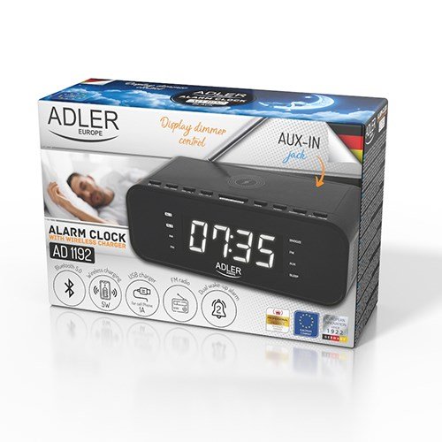 Adler AD 1192B vkkeur Digital alarmur Sort #3
