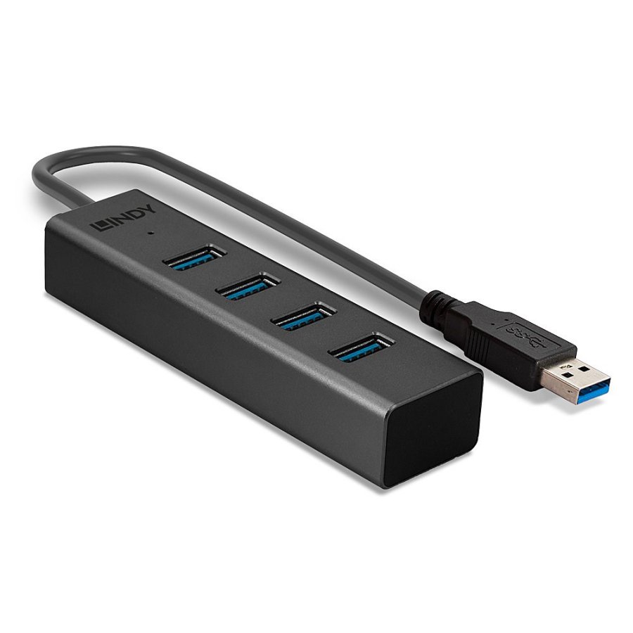 Lindy 43324 interface hub USB 3.2 Gen 1 (3.1 Gen 1) Type-A 5000 Mbit/s Sort #4