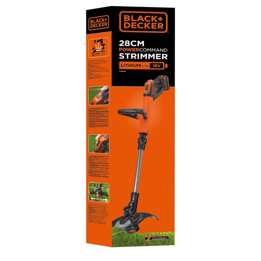 Black & Decker STC1820CM-QW b�rstesk�rer & strengtrimmerer Batteri Sort, Orange, S�lv #9
