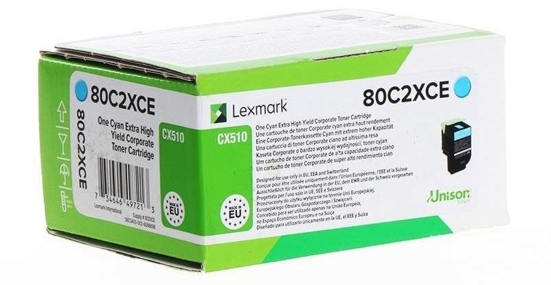 Lexmark 80C2XCE tonerpatron 1 stk Original Bl #1