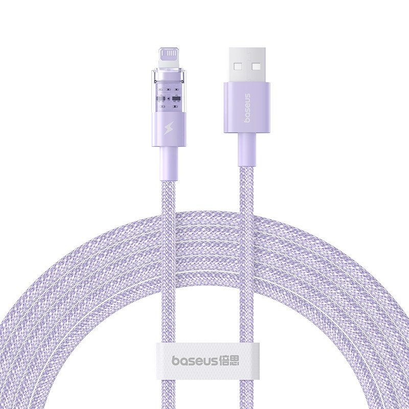 Baseus Gem USB til IP 2.4A hurtigopladningskabel 2 m Lilla #1