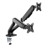 Desktop Swivel Mount for Two LCD Monitors Gas Spring #3