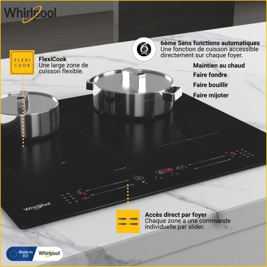 Whirlpool WL S7960 NE Sort Indbygget 60 cm Zone induktionskogeplade 4 zone(s) #8