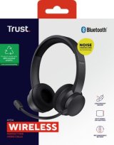 Trust Ayda Headset Kabel & trdls Opkald/musik USB Type-C Bluetooth Sort #10
