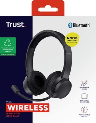 Trust Ayda Headset Kabel & trdls Opkald/musik USB Type-C Bluetooth Sort #10