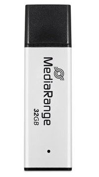 MediaRange MR1900 USB-n�gle 32 GB USB Type-A 3.2 Gen 1 (3.1 Gen 1) Sort, S�lv #1