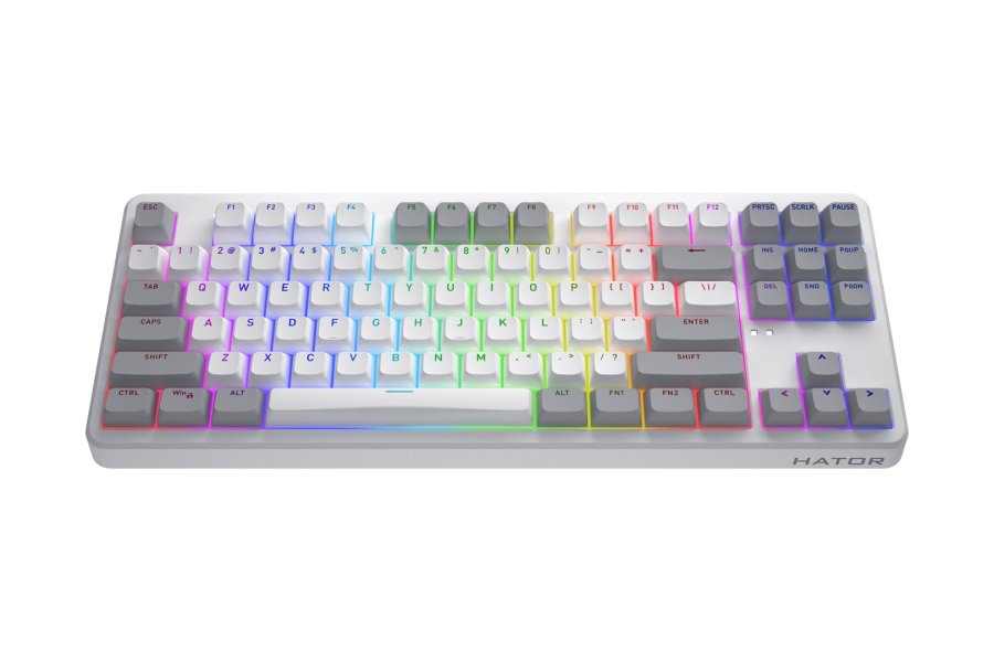 HATOR Rockfall 3 TKL Wireless tastatur Universel USB + RF Wireless + Bluetooth QWERTY Engelsk Hvid #11