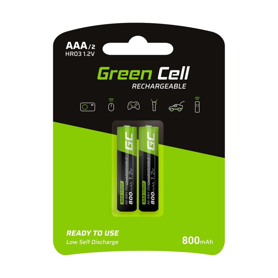 Green Cell GR08 husholdningsbatteri Genopladeligt batteri AAA Nikkel-Metalhydrid (NiMH) #1