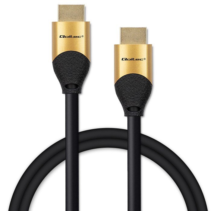 Qoltec 50355 HDMI v2.1 kabel Ultra hj hastighed 8K | 60Hz | 28AWG | GULD | 2m #8