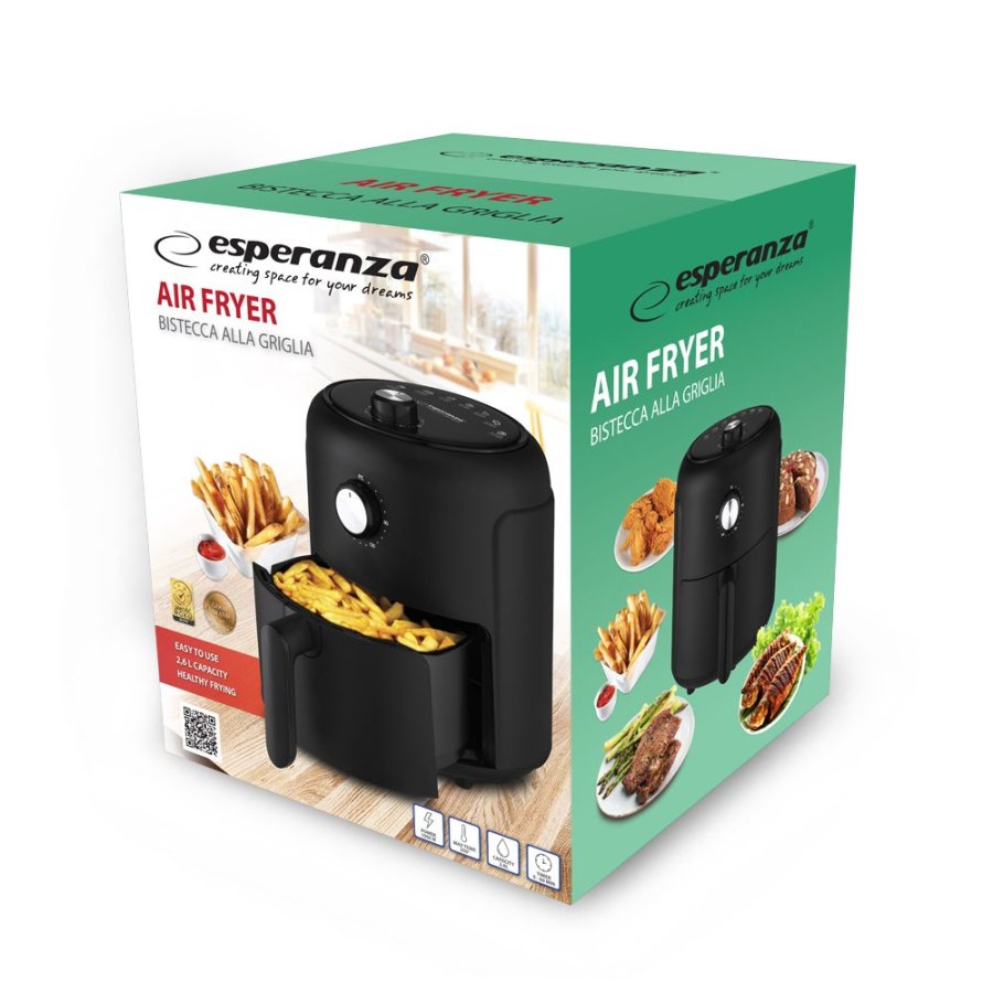 Esperanza EKA001 Fedtfri frituregryde 2,6L 1000W Sort #2