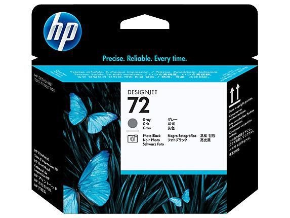 HP 72 DesignJet-skrivehoved, gr� og fotosort #3