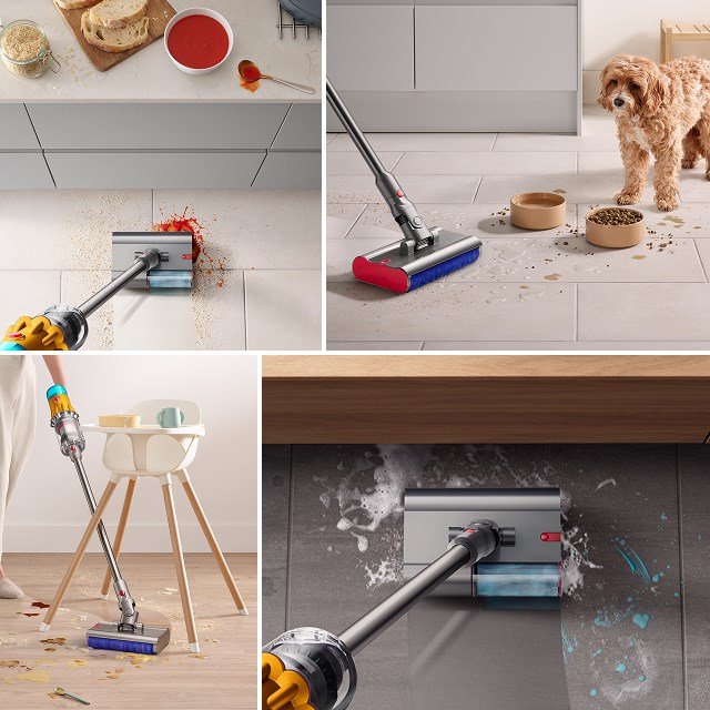 Dyson V12 Submarine 3-i-1-stavst�vsuger Batteri T�r&v�d HEPA Posel�s 0,35 L Nikkel, Gul #3