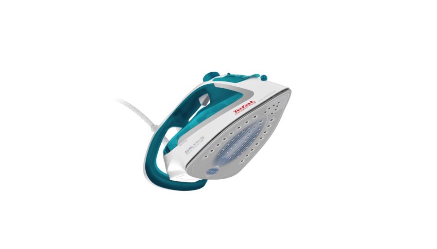 Tefal EasyGliss Plus FV5718 strygejern Tr & dampstrygejern Durilium strygesl 2400 W Turkis, Hvid #2