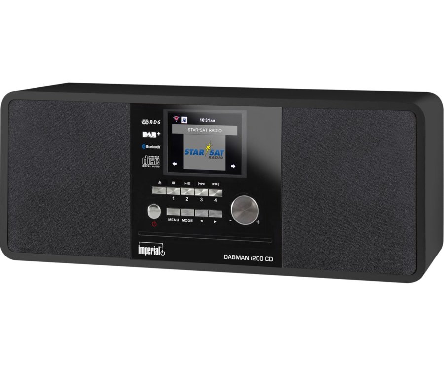 REHAU IMPERIAL DABMAN i200 CD Digital 20 W DAB+, FM, UKW Sort MP3-afspilning #1