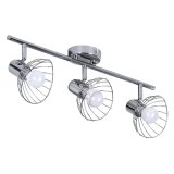 Activejet GIZEL tredobbelt loft vglampe strip krom E14 vglampe til stuen #8