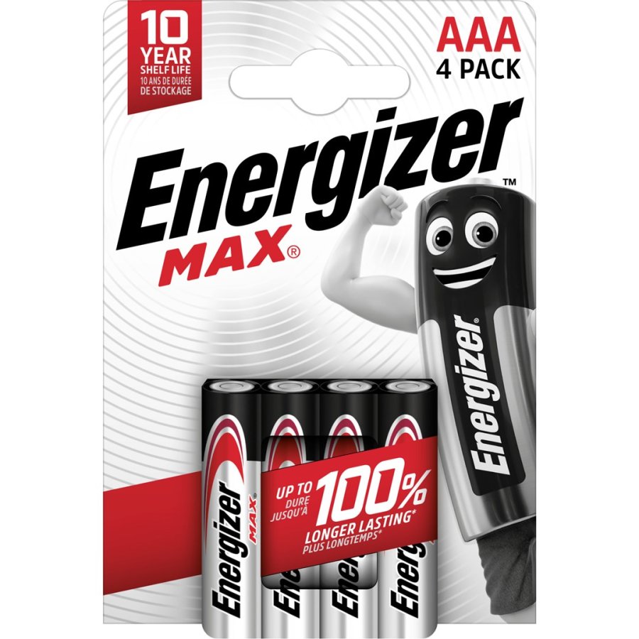 Energizer Max 438144 Batteri AAA LR03 4 stk. ko-pakke #1