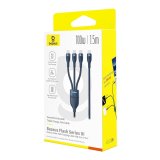 Baseus Flash Series Type C til C+C+C hurtigopladningskabel 480 Mbps Bl #6