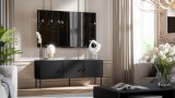 RTV 3D-skab PALAZZO BIS 151x40x60 sort mat #3