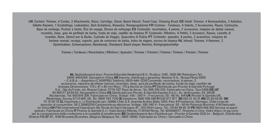 Braun BeardTrimmer 9 BT9421 sk�g trimmer Batteri 40 Sort #7